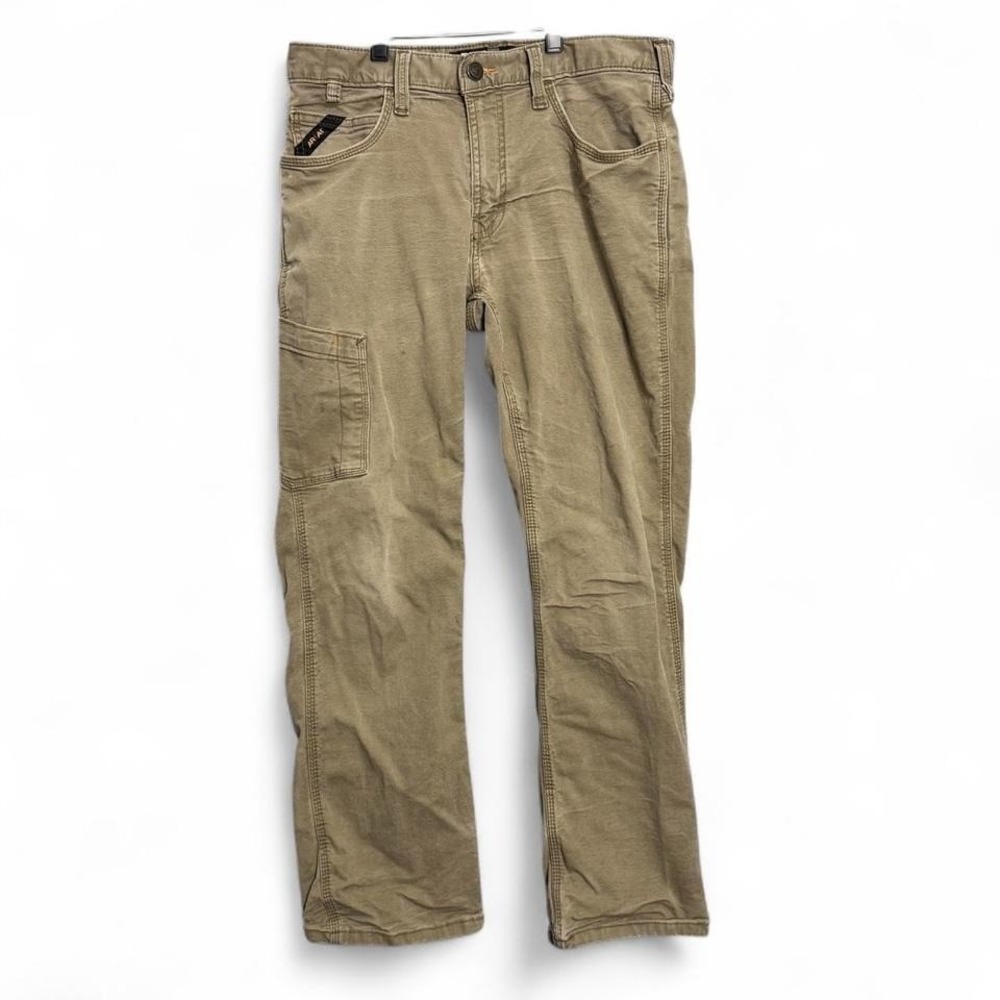 Ariat Rebar M4 Relaxed Straight Work Pants Cargo Sz 32x30 Tan‎ Utility Rugged